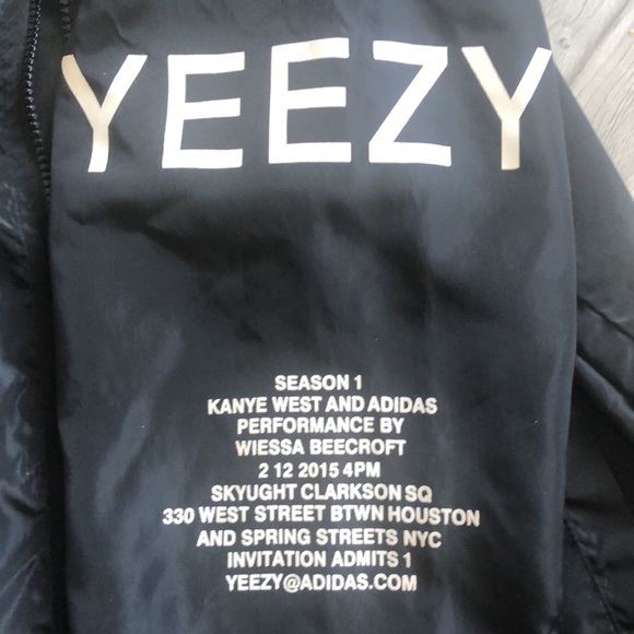 Adidas Yeezy Kanye West collaboration black windbreaker Adult Large - Picture 2 of 7